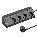 Multiprise Angle 4 Voies avec USB & Type-C