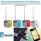 Mini Radio Cubique FM, Bluetooth & MicroSD
