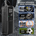 Compresseur d'air éléectrique protable - Voiture, moto, vélo, ballon...