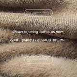 Pull Col Cheminé en Maille avec Doublure Polaire Homme