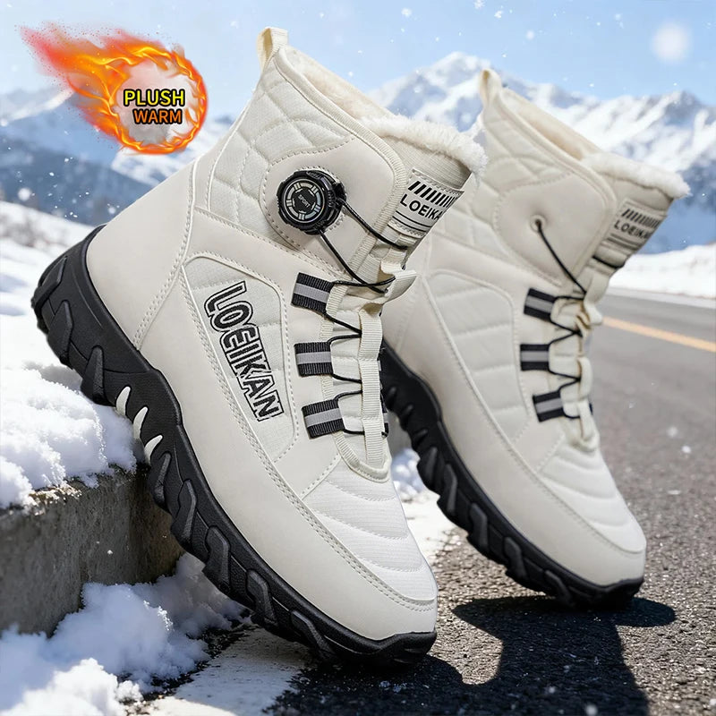 Bottes de Neige à Lacets Automatiques Doublure Polaire - Homme