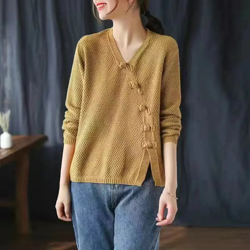 Pull avec maille - Détails petits noeuds