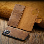 Etui portefeuille + Coque Magnétique pour iPhone
