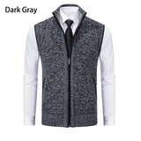 Gilet sans manches à maille col cheminé Homme
