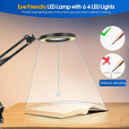 Lampe de bureau bras articulé avec Loupe x8 intégrée