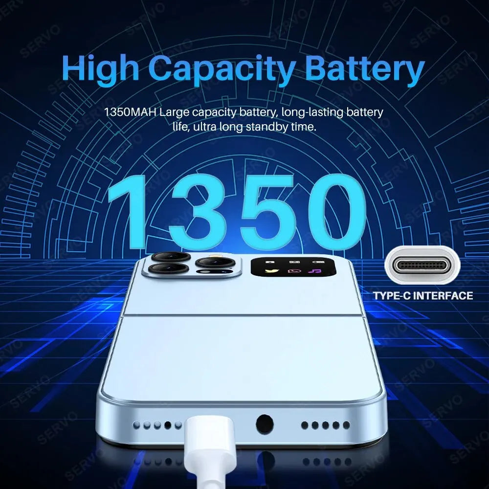 Téléphone Portable Pliable Servo A50 pro Flip - Dual Sim & Flash