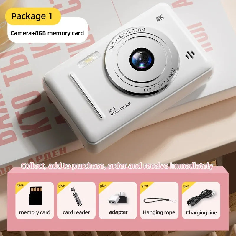 Appareil Photo Numérique 4K – 50MP Ultra Net + Carte SD 64Gb OFFERTE