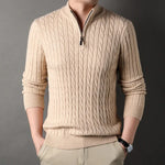 Pull décontracté torsadé avec Zip