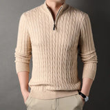 Pull décontracté torsadé avec Zip