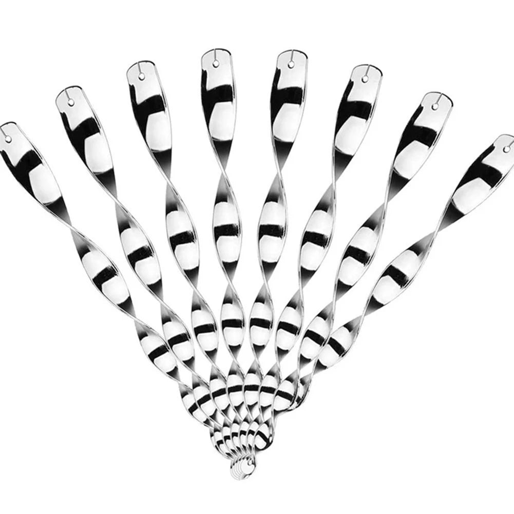 12x Répulsif à Oiseaux Spiralé Rotatif en Acier Inoxydable