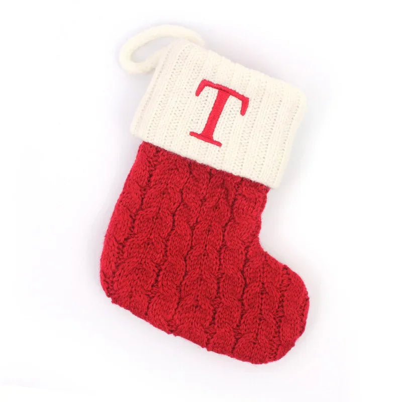 Chaussette de Noël à Suspendre avec Initiale