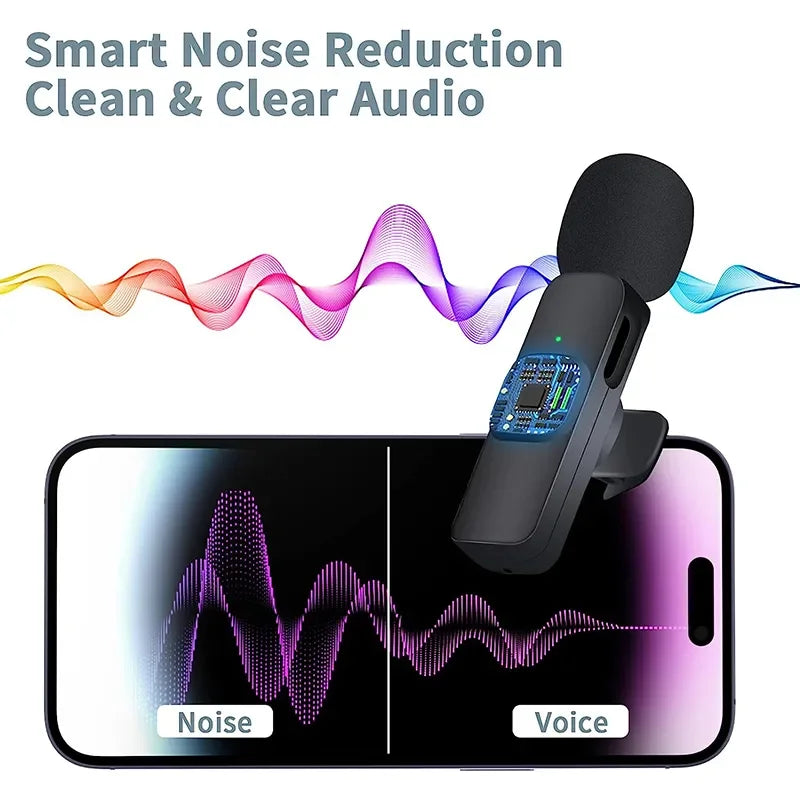 Lot de 2 Mini Microphone Sans Fil Bluetooth