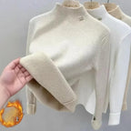 Pull Côtelé à Col Cheminé & Doublure Chaude