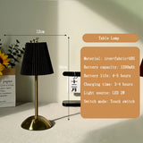 Lampe de Chevet LED Tactile - Abat-Jour Plissé