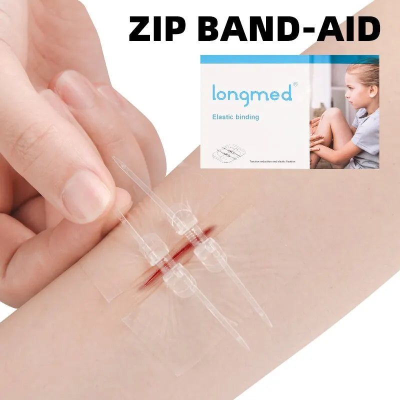 2x Pansements de Suture pour Plaie à Glissière