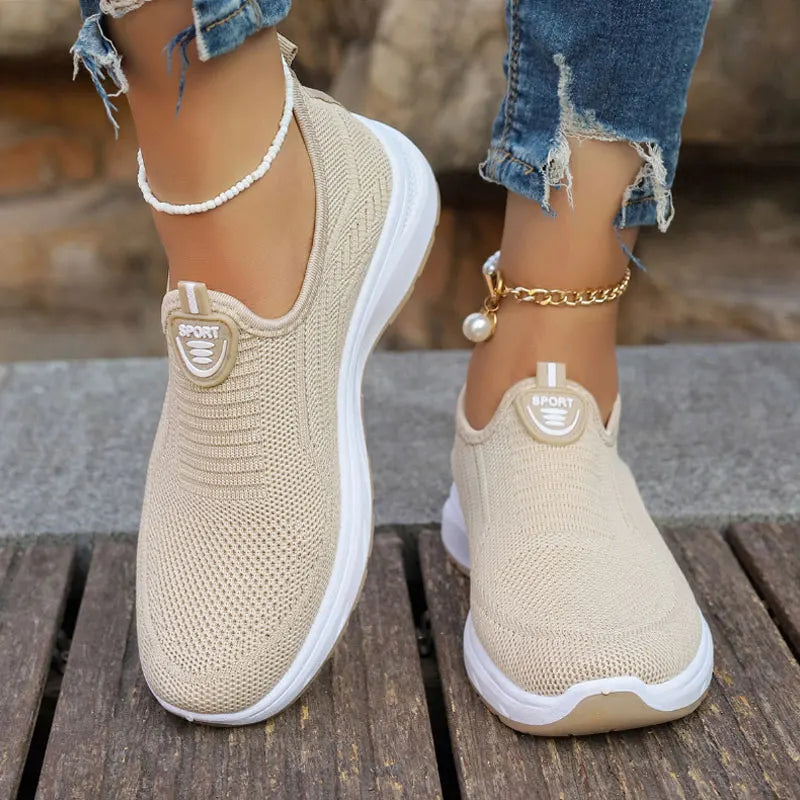 Baskets Femme Confort Respirant Sans Lacets