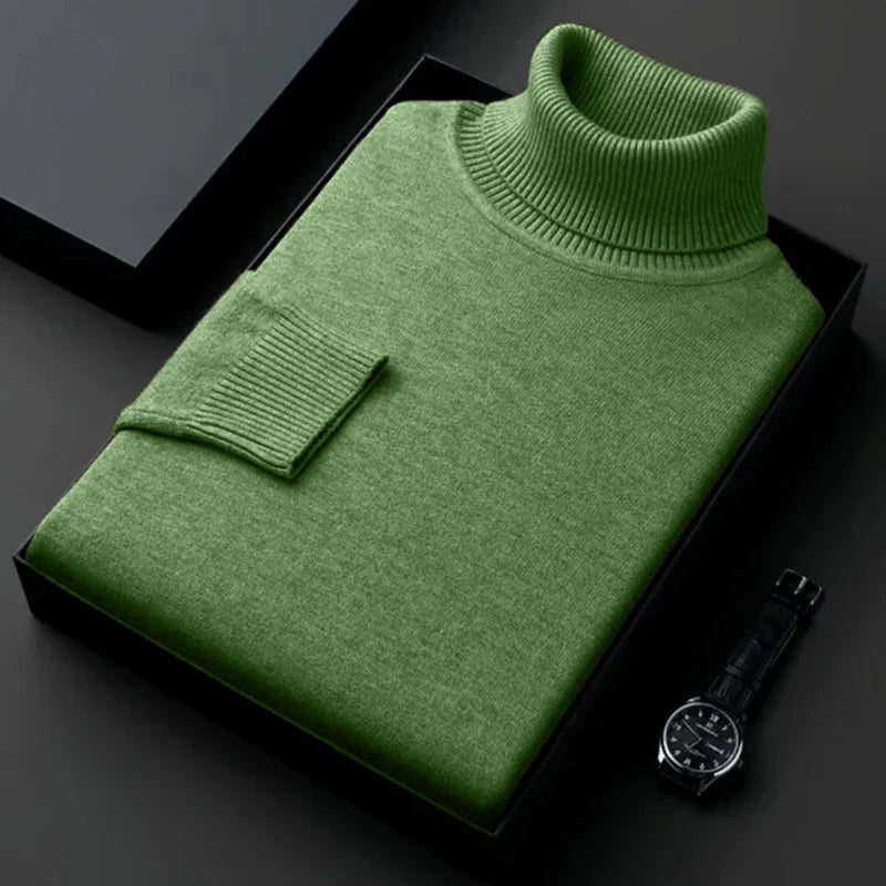 Pull à col roulé vintage pour hommes