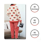 StrawBerry Pyj - Pyjama en Flanelle CHAUD à Motifs Fraises
