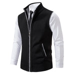 Gilet sans manches à maille col cheminé Homme