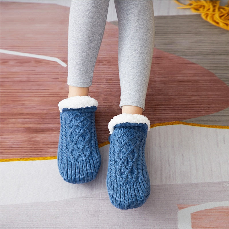 Chaussons-Chaussettes Fourrés