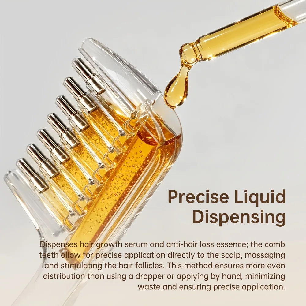 Peigne Applicateur d’Huile Capillaire – Réservoir & Massage du Cuir Chevelu