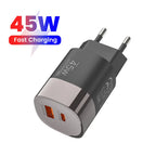 Chargeur 45W Rapide USB + Type-C