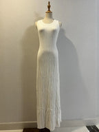 Robe Longue Décontractée en Tricot côtelé