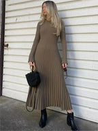 Robe longue plissée - Collection Automne 2023