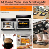 6x Tapis de Protection pour Four Anti-adhérents, Résistants à la Chaleur & Réutilisables