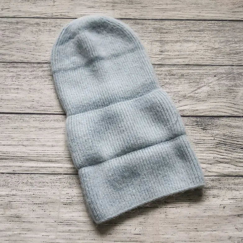 Bonnet épais en fourrure de lapin