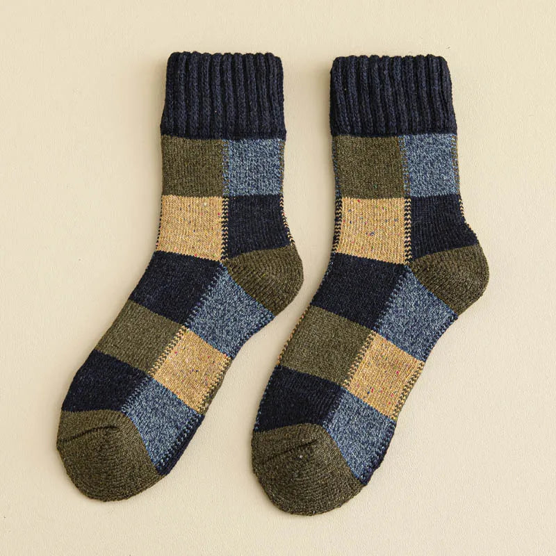 5 Paires de Chaussettes chaudes à Carreaux - Homme