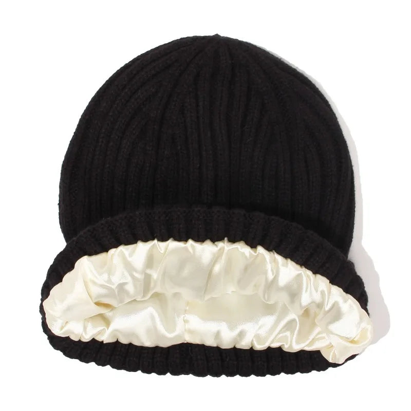 Bonnet Mixte Doublure en Satin - Prenez soin de vos Cheveux