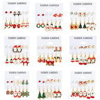 Lot de 6 Paires de Boucles d'oreilles de Noël
