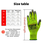 10 Paires de Gants de Travail de Sécurité Enduits en PU - Certifiés EN 388