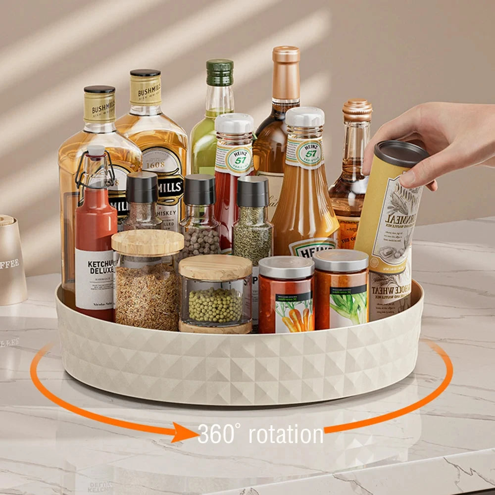 Plateau Tournant 360° Antidérapant – Cuisine & Salle de Bain