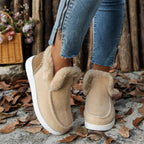 Faux Fur Lined Snow Boots - Easy Slip-On