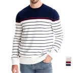 Pull fine Maille Marinière à Col rond - Homme
