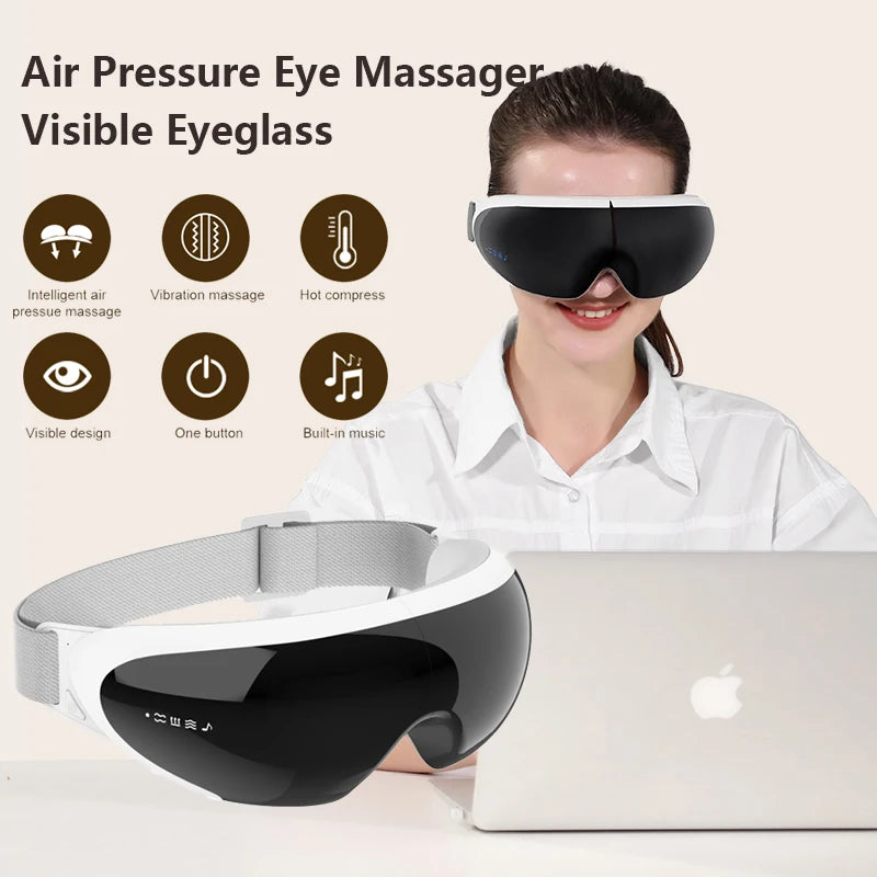 Masseur oculaire relaxant et chauffant Bluetooth