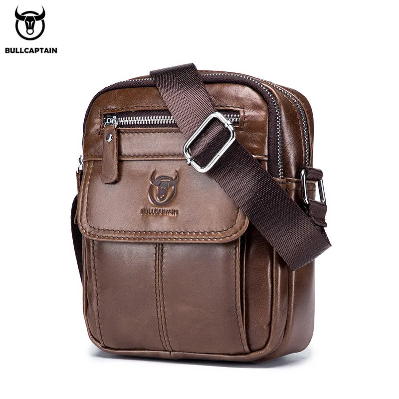 Sac bandouillère multipoche en Cuir véritable pour Hommes