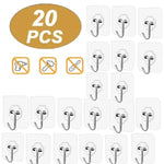 Lot de 20 Crochets Muraux Ultra-Forts Sans Perçage
