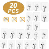 Lot de 20 Crochets Muraux Ultra-Forts Sans Perçage