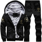 Ensemble Jogging Décontracté à Doublure Chaude - Gilet + Jogging