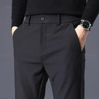 Pantalon élégant d'hiver avec doublure en polaire ultra-chaude pour Homme