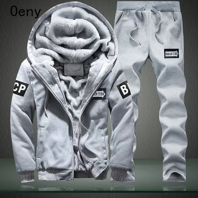 Ensemble Jogging Décontracté à Doublure Chaude - Gilet + Jogging