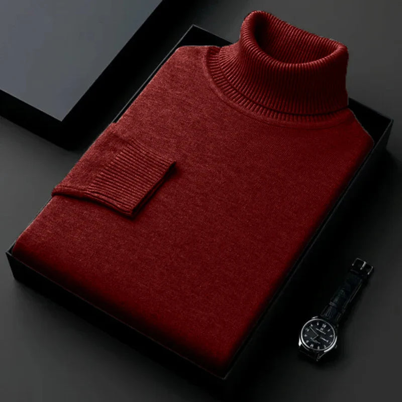 Pull à col roulé vintage pour hommes