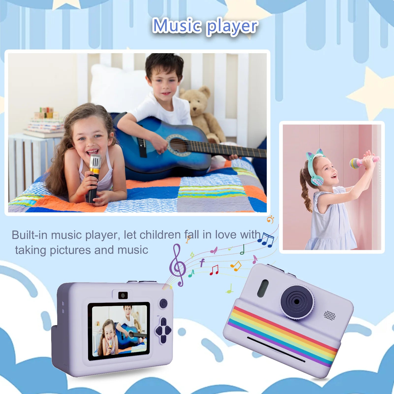 Appareil photo numérique instantané pour enfants