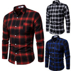 Chemise Homme à Carreaux à Manches Longues - Idéale pour l'Automne