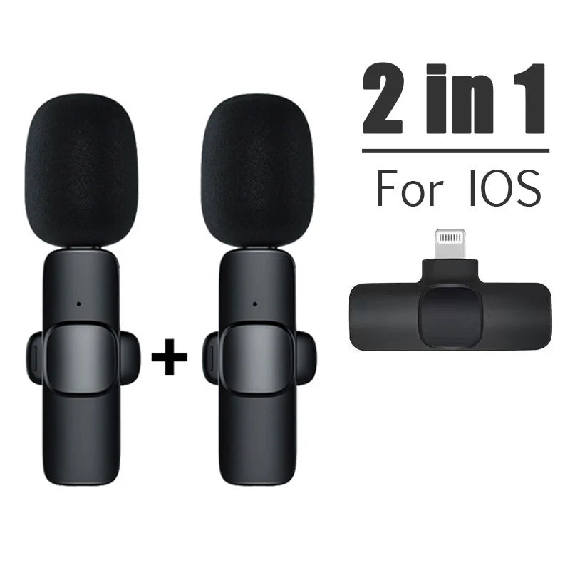 Lot de 2 Mini Microphone Sans Fil Bluetooth