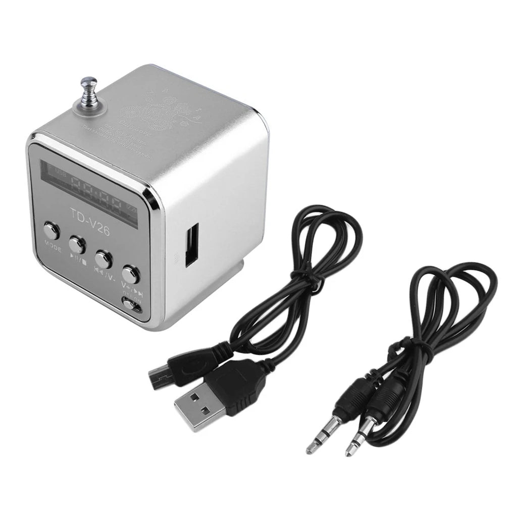 Mini Radio Cubique FM, Bluetooth & MicroSD