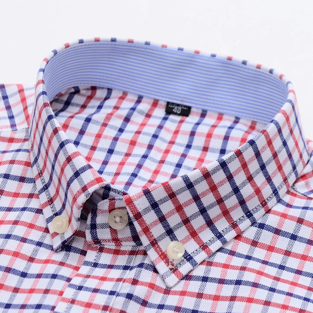 Chemise légère à carreaux pour homme - Manches courtes